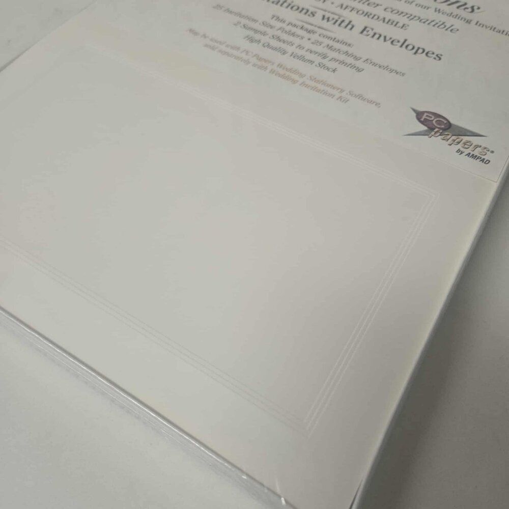 Vintage Invitations 25 ct Envelopes Blanks Printable Wedding Stationary White - Picture 2 of 7